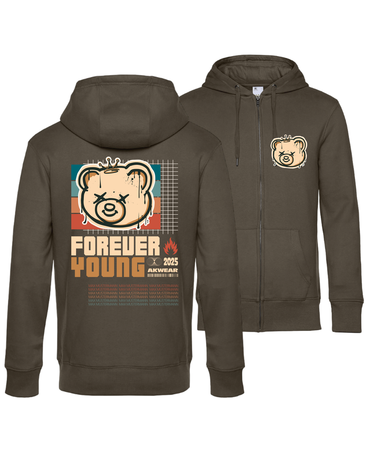 #15 "FOREVER YOUNG" - PREMIUM Zip Jacket - WU03K