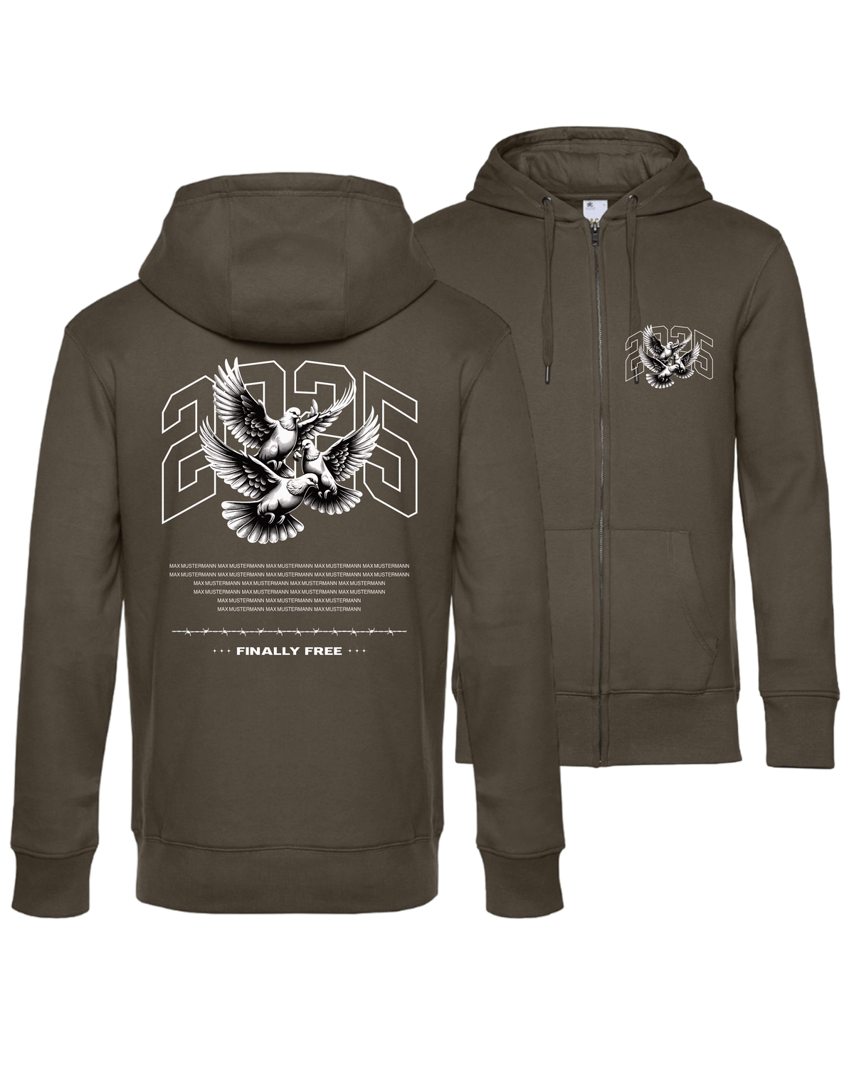 #22 "FREE LIKE BIRDS" - PREMIUM Zip Jacket - WU03K