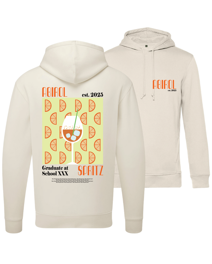 #4 "ABIROL SPRITZ"  - BIO Hoodie - WU33B