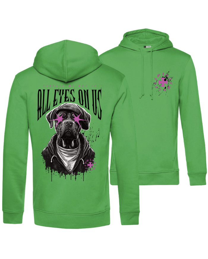 #24 "DOG EYES ON US" - BIO Hoodie - WU33B