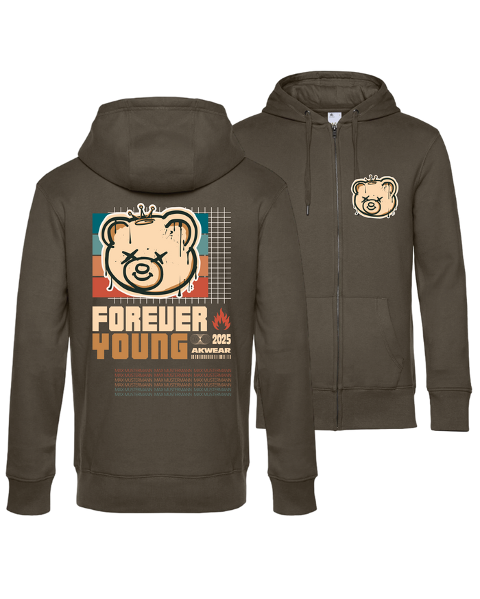 #15 "FOREVER YOUNG" - PREMIUM Zip Jacket - WU03K