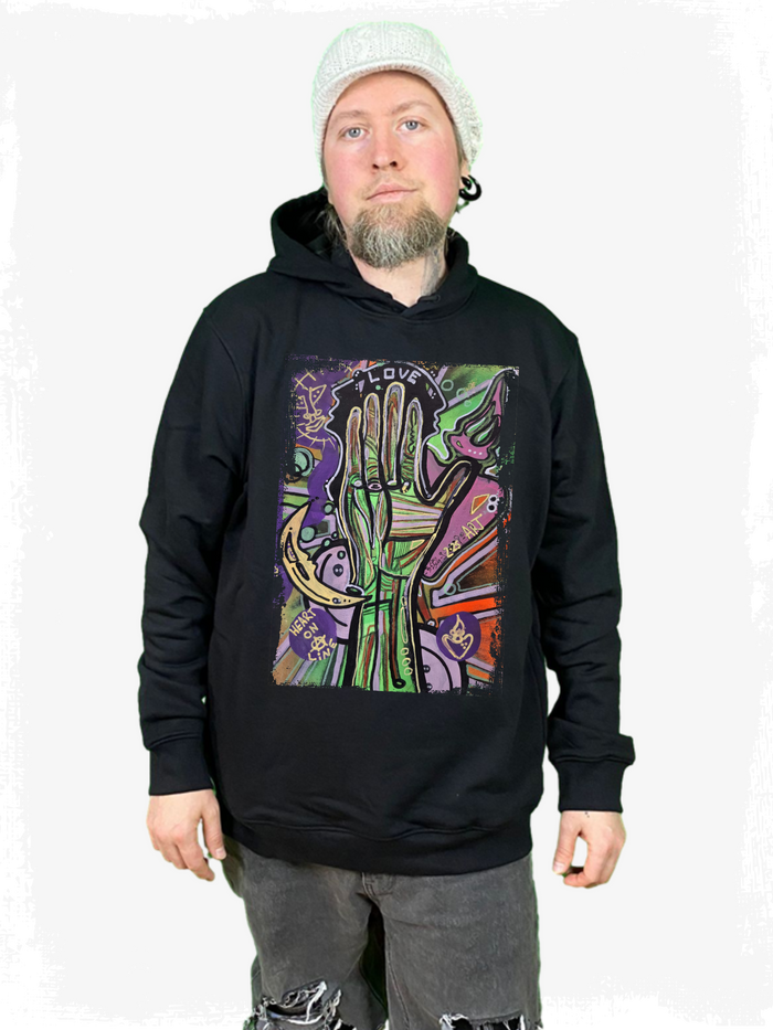 HEART ON A LINE - BIO HOODIE