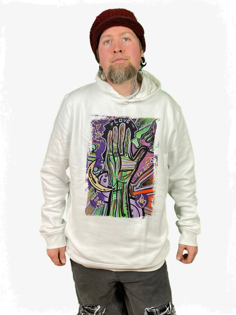 HEART ON A LINE - BIO HOODIE