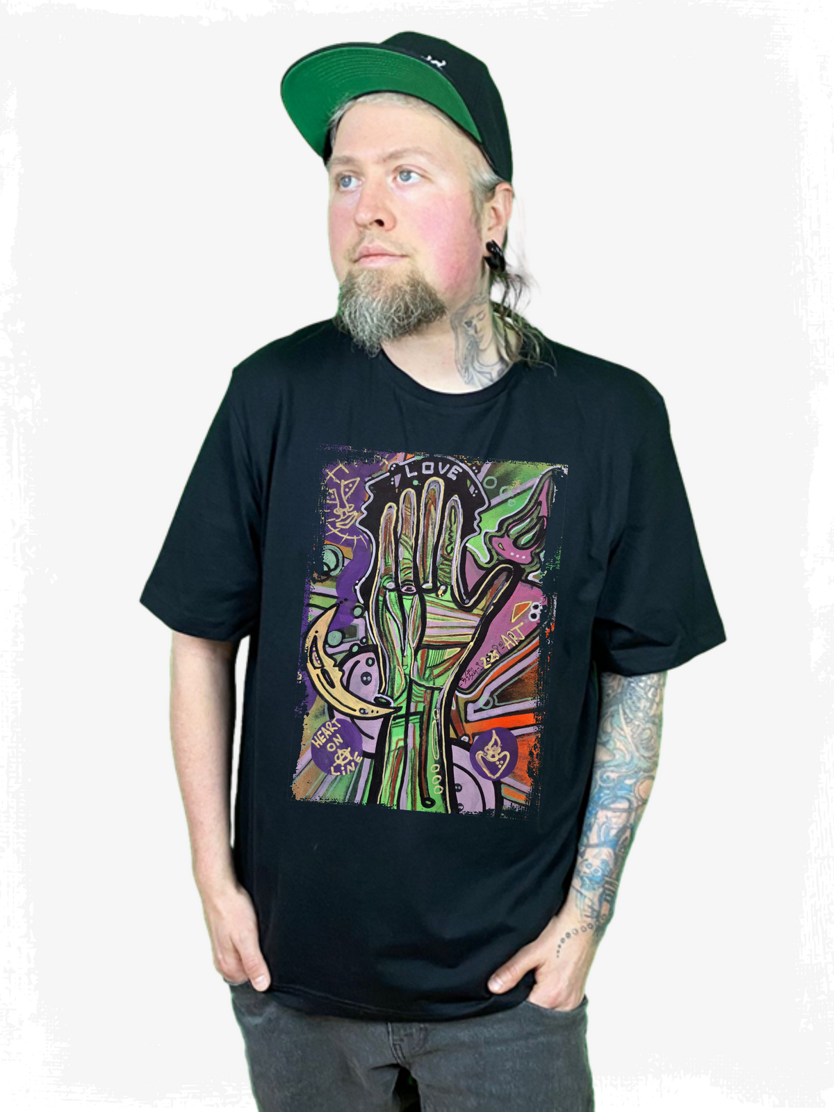 HEART ON A LINE - BIO T-SHIRT
