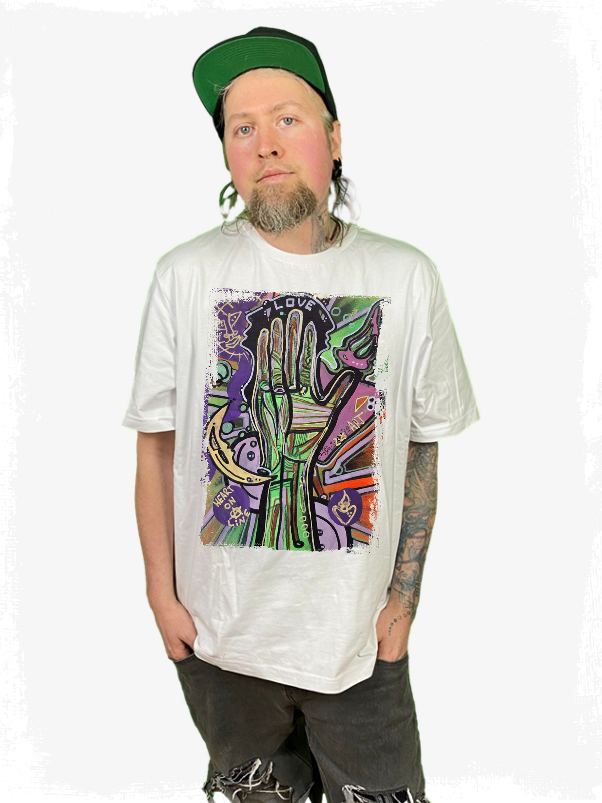 HEART ON A LINE - BIO T-SHIRT